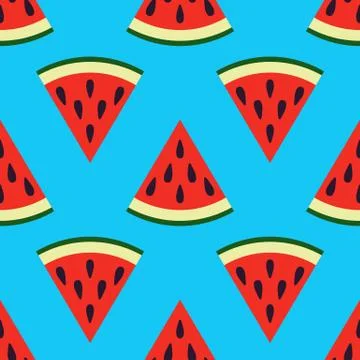 Cute seamless watermelon pattern Stock Illustration
