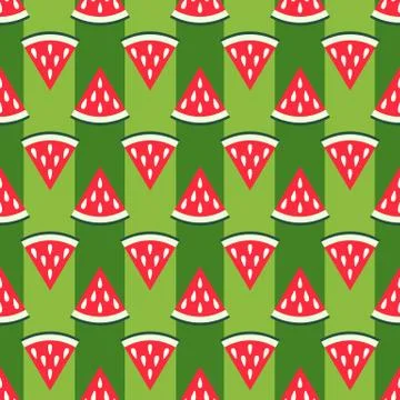 Cute seamless watermelon pattern Stock Illustration
