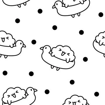 Cute seashell with smiling face. Coloring Page. Illustrazione stock