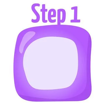 Cute shape for step one vector design element Stock Illustration
