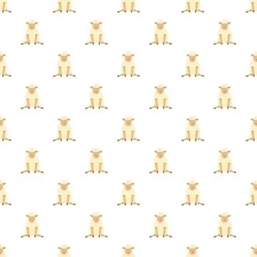 Cute sheep pattern creating a seamless background design Illustrazione stock