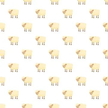 Cute sheep pattern seamless repeating background texture Stock Illustration