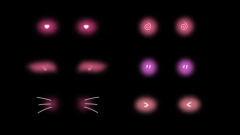 Cute shy expression collection animation Video stock 275588980