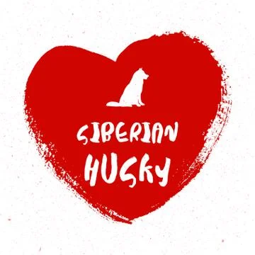 Cute siberian husky vector Stock Illustration