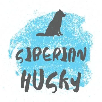 Cute siberian husky vector Stock Illustration
