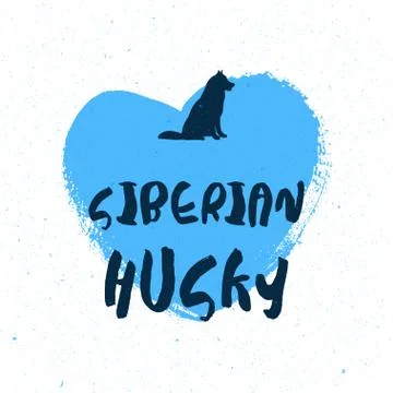 Cute siberian husky vector Stock Illustration