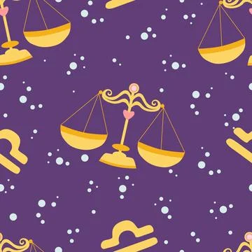 Cute signs zodiac pattern flat. Cancer. Hand drawn trendy Vector illustrati.. Stock Illustration