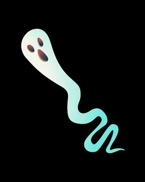 Cute Simple Ghost Character Stock Illustration