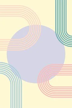 Cute simple minimalistic abstract boho posters. Vector illustration Stock Illustration
