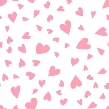 Cute Simple Seamless Pattern Love Heart Background. Illustration Stock Illustration
