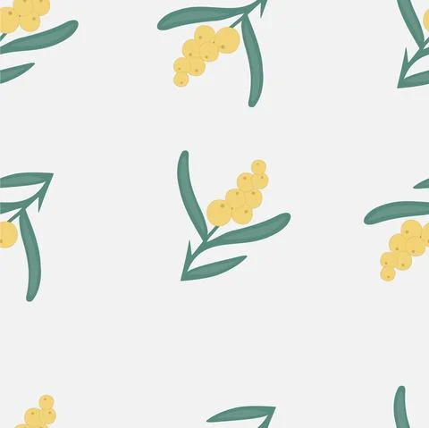 Cute simple seamless pattern with sea buckthorn made in vector. Pattern for t Illustrazione stock