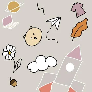 Cute sketch Illustrazione stock