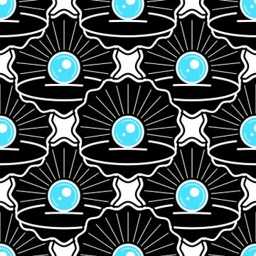 Cute Skin Seamless Pattern With Pearl Ready For Your Design, Greeting Card, Illustrazione stock