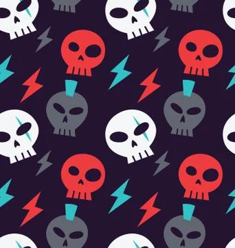 Cute skull pattern Stock Illustration