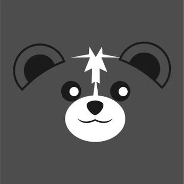 Cute Skunk Face Background Illustration Stock Illustration