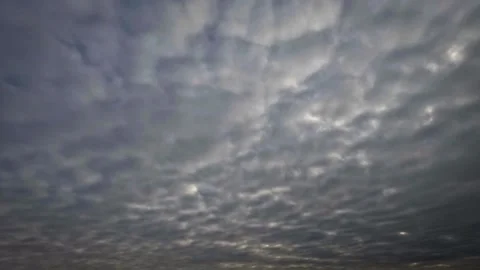 Cute sky timelapse with massive grey rain clouds - loop video Stock Footage 283534166