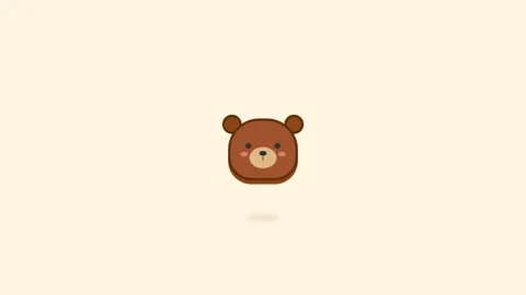Cute Sleeping Bear Head Blinks Eyes 库存影片 334552186