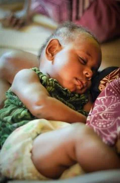 Cute sleeping child Stock Photos