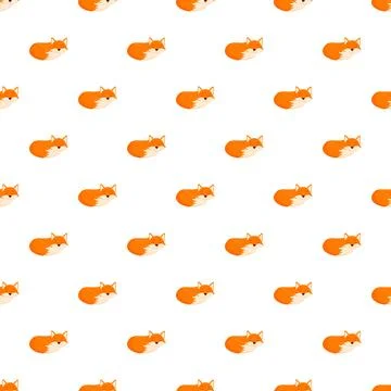 Cute sleeping fox seamless pattern background design Stock Illustration