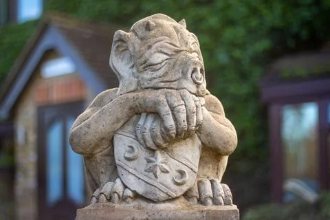 Cute sleeping gargoyle 写真素材