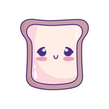 Cute slice bread Stock Illustration