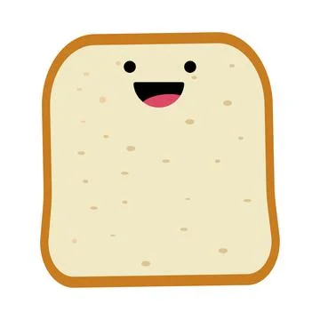 Cute slice of bread. Vector Stock Illustration