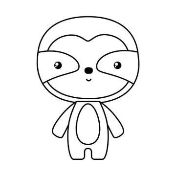 Cute sloth bear cartoon vector design Stock Illustration