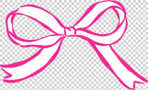 Cute Small Bow Outline Hand Drawn Illustration Stock Illustration
