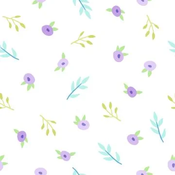 Cute small flowers. Stock Illustration