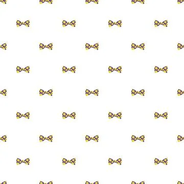 Cute smile bow pattern seamless Stock Illustration