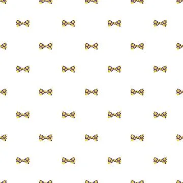 Cute smile bow pattern seamless Stock Illustration