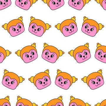 Cute smile seamless pattern textile print. repeat pattern background design Illustrazione stock