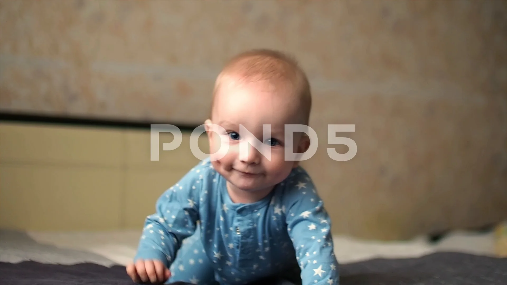 cute smiling baby boy with dimples on ch... | Stock Video | Pond5