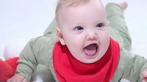 Cute smiling baby Stock Footage 146455537