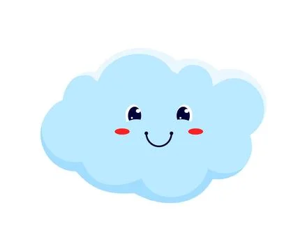 Cute smiling cloud weather forecast personage Illustrazione stock