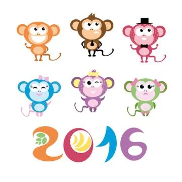 Cute smiling Monkey イラスト素材