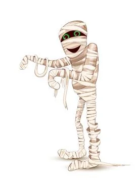Cute smiling mummy Stock Illustration