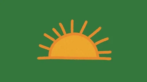 Cute Smiling Sun Face Hand Drawn 2D Animation on Green Screen Stock-Footage 329940683