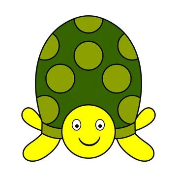 Cute Smiling Turtle Stock Illustration