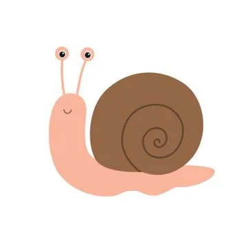 Cute snail cartoon Stock Illustration