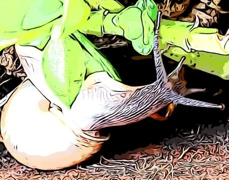 A cute snail Stock Photos