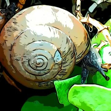 A cute snail Stock Photos