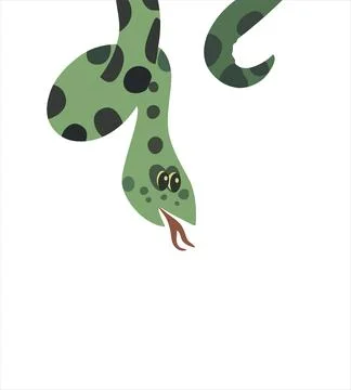 Cute snake on white background. Stock Illustration