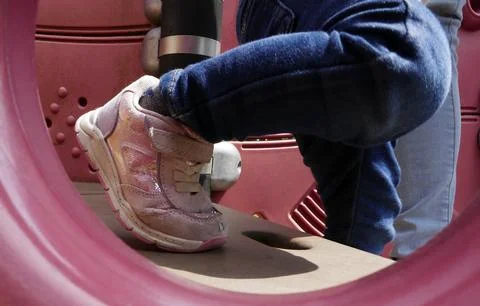 Cute sneaker close-up Stock Photos