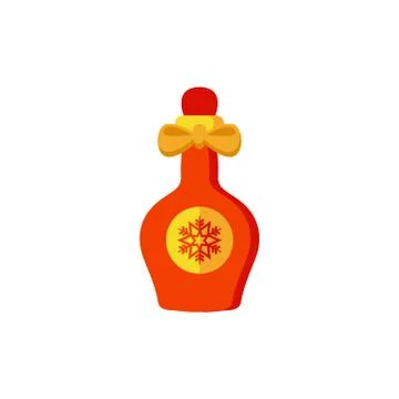 Cute Snowflake Bottle 库存插图