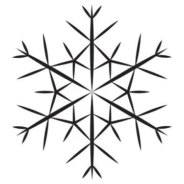 Cute snowflake isolated on white background. Stock Illustration