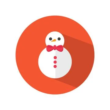 Cute Snowman Bow Tie Stock Illustration