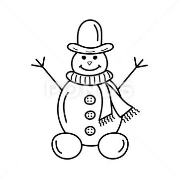 Hand Drawn of Two Cute Snowman on White Background Drawing by Iam Nee -  Fine Art America
