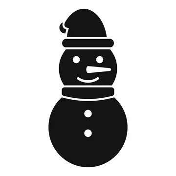 Cute snowman icon simple vector. Festive celebration Stock Illustration