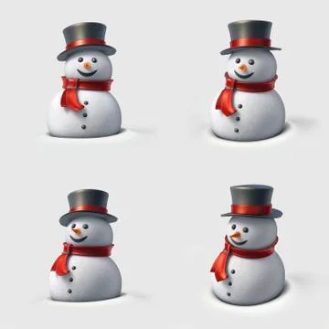 Cute snowman. Stock Illustration